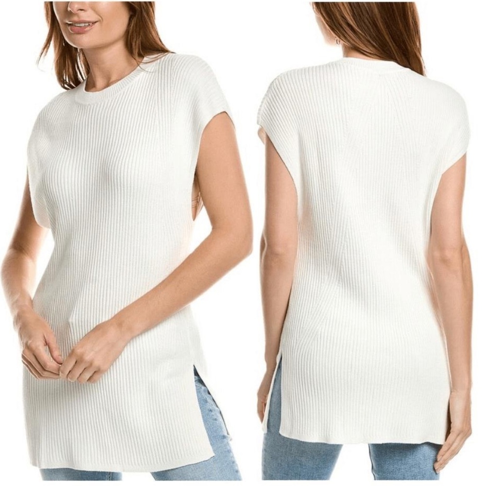 Rag & Bone Dakota Ribbed Knit Tunic‎ Ivory M